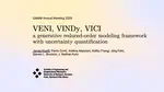VENI, VINDy, VICI a generative reduced-order modeling framework with uncertainty quantification